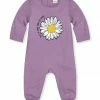 Best Pirce ✨ PeppyMini Purple & White 'Make Life Better' Daisy Long-Sleeve Playsuit - Infant 🛒
