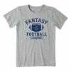 Discount 👏 Life Is Good® Heather Gray 'Fantasy Football' Crusher Crewneck Tee - 👩 Women ⭐