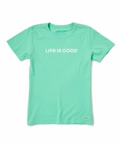 Best deal 🔔 Life Is Good® Spearmint Green 'Hike Like A 👩 Mother' Crusher Crewneck Tee - 👩 Women & Plus ✨