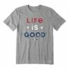 Brand new ✔️ Life Is Good® Heather Gray 'Life Is Good' Crusher Crewneck Tee - Men ✨