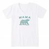 Promo 🧨 Life Is Good® Cloud White 'Mama' Bear Crusher V-Neck Tee - 👩 Women & Plus 🤩