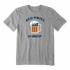 Hot Sale 💯 Life Is Good® Heather Gray 'Red White & Brew' Beer Crusher Crewneck Tee - Men ⌛