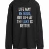 Buy ✔️ Instant Message Men’s Black 'Life At The Lake Is Better' Long-Sleeve Tee - Men 🛒