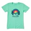 Cheap 🥰 Life Is Good® Spearmint Green 'Lake It Slow' Logo Crewneck Tee - 👩 Women & Plus 😀