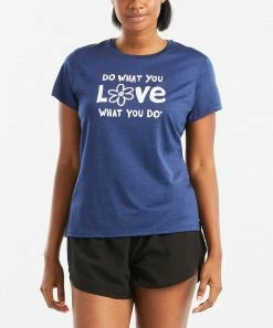 Cheap 💯 Life Is Good® Darkest Blue 'Do What You Love' Logo Crewneck Active Tee - 👩 Women 🔔 -Life Is Good®-shop zu103982502 alt 3 tm1647973711