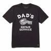 Deals 🌟 Life Is Good® Jet Black Duct Tape 'Dad's Repair Service' Logo Crewneck Tee - Men 🥰