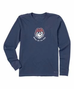 Hot Sale 🧨 Life Is Good® Darkest Blue 'Have An Ice Day' Long-Sleeve Crewneck Tee - 👩 Women 🎉