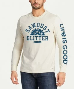 Best Pirce 😀 Life Is Good® Putty White 'Sawdust Is Man Glitter' Lite Crusher Tee - Men ✔️ -Life Is Good®-shop zu103987259 alt 2 tm1647975617
