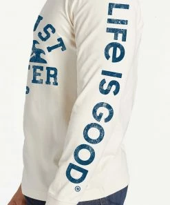 Best Pirce 😀 Life Is Good® Putty White 'Sawdust Is Man Glitter' Lite Crusher Tee - Men ✔️ -Life Is Good®-shop zu103987259 alt 3 tm1647975617