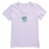 Best Pirce 😀 Life Is Good® Lilac Purple 'Start Me Up' Coffee Crusher V-Neck Tee - 👩 Women ❤️