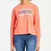 Outlet 🎉 Life Is Good® Mango Orange 'Do What You Love' Boxy Long-Sleeve Tee - 👩 Women 🛒