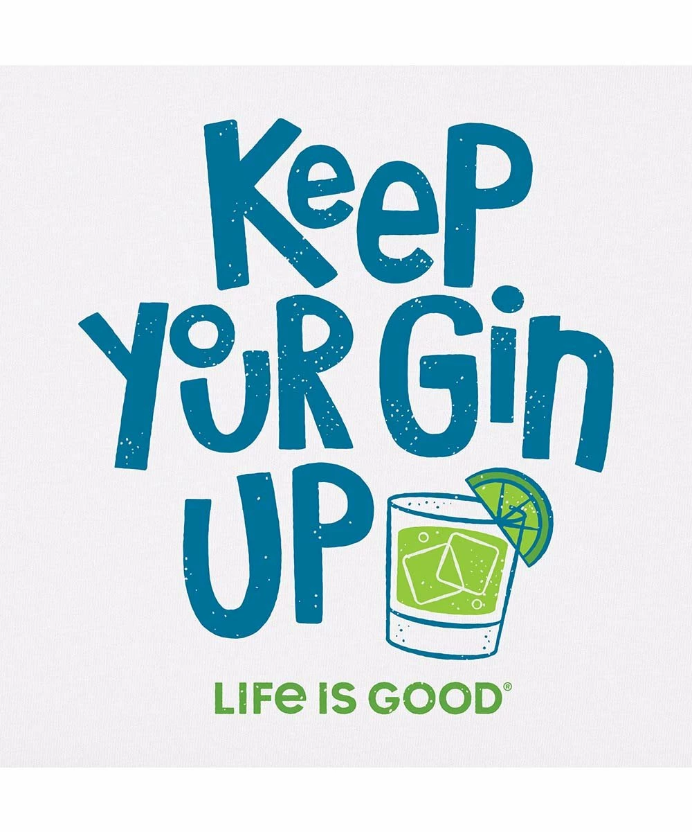Cheap 🥰 Life Is Good® Cloud White 'Keep Your Gin Up' Logo Crewneck Tee - 👩 Women & Plus 🔔 2 Cheap 🥰 Life Is Good® Cloud White 'Keep Your Gin Up' Logo Crewneck Tee - 👩 Women & Plus 🔔 - Image 2