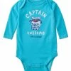 Flash Sale 💯 Life Is Good® Island Blue 'Captain Awesome' Long-Sleeve Bodysuit - Newborn & Infant 🤩
