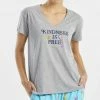 Cheap 🔔 Life Is Good® Heather Gray 'Kindness Is Free' V-Neck Pajama Top - 👩 Women ❤️