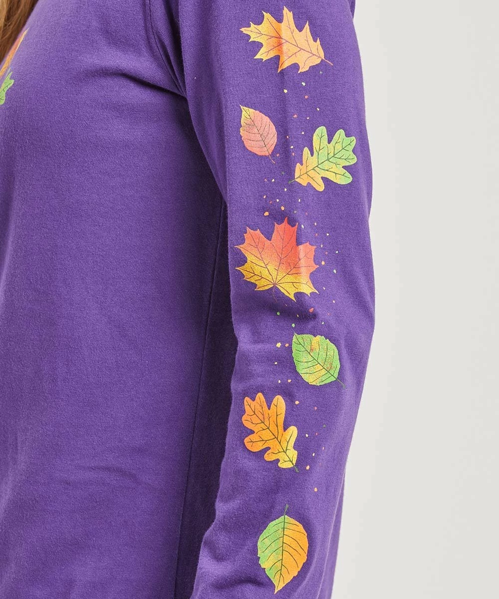 Deals 🧨 Life Is Good® Deep Purple Autumn Circle Long-Sleeve Crewneck Tee - 👩 Women 😀 3 Deals 🧨 Life Is Good® Deep Purple Autumn Circle Long-Sleeve Crewneck Tee - 👩 Women 😀 - Image 3