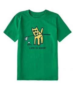 Budget 🌟 Life Is Good® Kelly Green 'What's Poppin?' Crusher Crewneck Tee - Boys ⌛