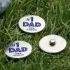 Best Sale ⌛ Personalized Planet Silvertone & Blue '#1 Dad' Personalized Golf Ball Marker Set 👏
