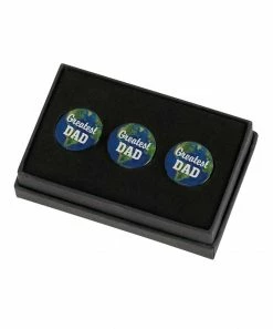 Deals 😀 Personalized Planet Blue & Green 'World's Greatest Dad' Golf Ball Marker - Set Of Three ❤️ -Life Is Good®-shop zu105751981 alt 2 tm1652804380