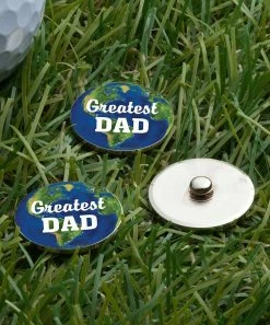Deals 😀 Personalized Planet Blue & Green 'World's Greatest Dad' Golf Ball Marker - Set Of Three ❤️