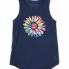 Best Sale ✔️ Life Is Good® Darkest Blue 'Life Is Good' Tie-Dye Daisy Hi-Low Tank - 👩 Women 🎁