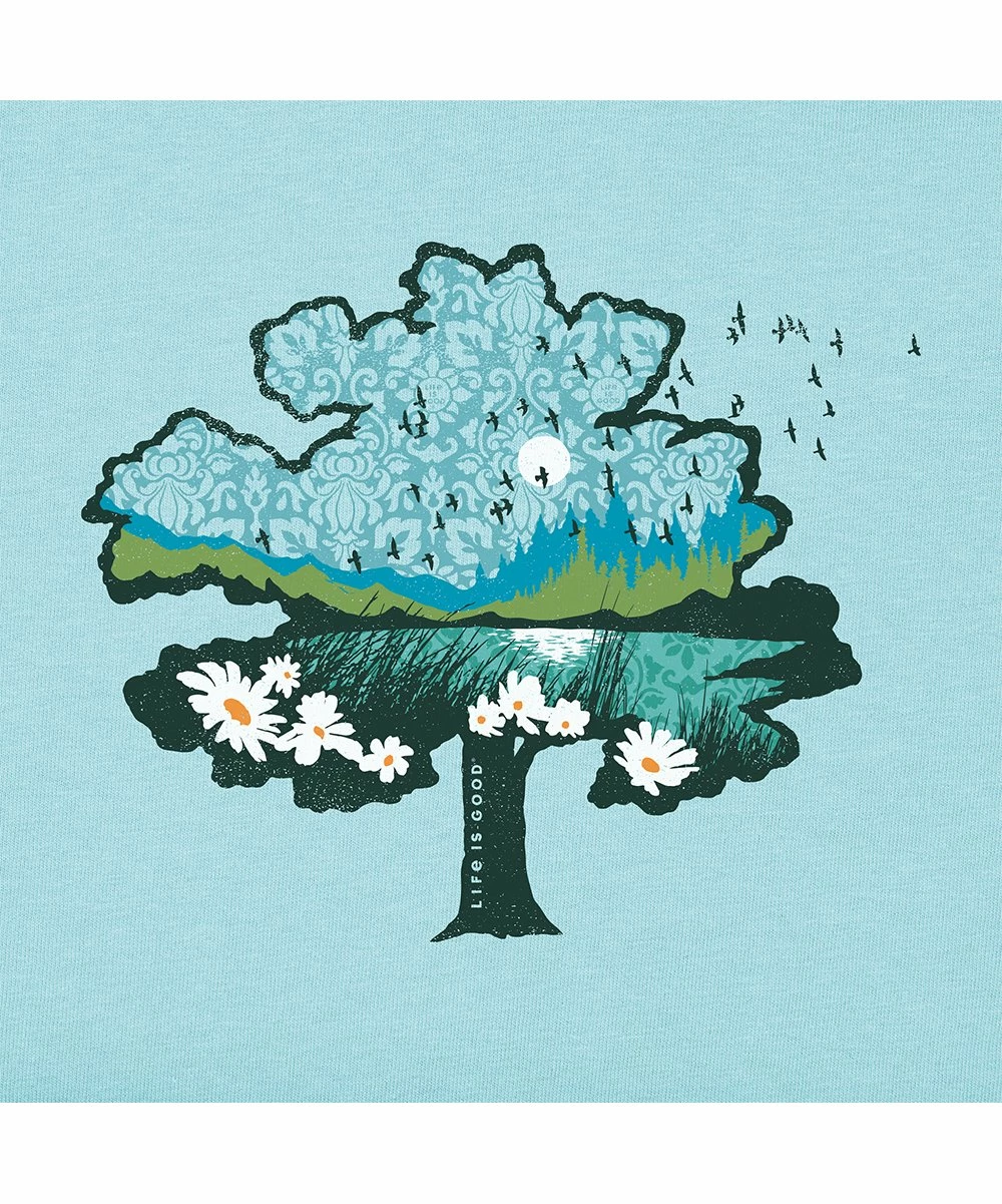 Brand new ⭐ Life Is Good® Beach Blue 'Life Is Good' Spring Tree-Scape Crusher Hi-Low Tank - 👩 Women 🔔 2 Brand new ⭐ Life Is Good® Beach Blue 'Life Is Good' Spring Tree-Scape Crusher Hi-Low Tank - 👩 Women 🔔 - Image 2