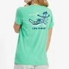 Best Pirce 🛒 Life Is Good® Spearmint Green Jackie Water Ski Crusher Tee - 👩 Women 💯