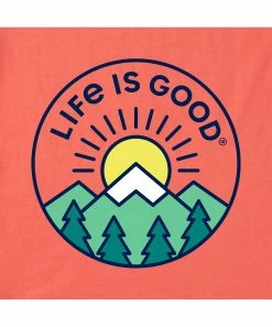 Cheapest ⭐ Life Is Good® Mango Orange 'Life Is Good' Sunrise Crusher Crewneck Tee - 👩 Women 🎁 3 Cheapest ⭐ Life Is Good® Mango Orange 'Life Is Good' Sunrise Crusher Crewneck Tee - 👩 Women 🎁 -Life Is Good®-shop zu107088911 alt 1 tm1658251437