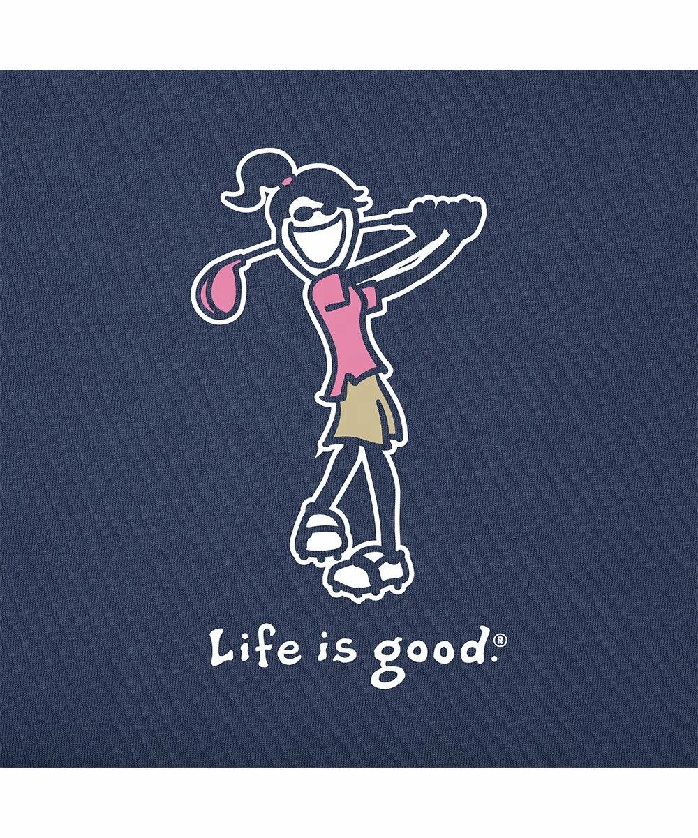 Discount 🎁 Life Is Good® Darkest Blue 'Life Is Good' Golf Swing Crusher Crewneck Tee - Plus ❤️ 2 Discount 🎁 Life Is Good® Darkest Blue 'Life Is Good' Golf Swing Crusher Crewneck Tee - Plus ❤️ - Image 2