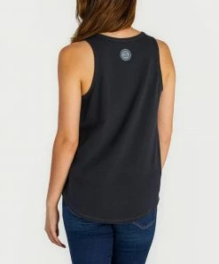 Coupon 🎁 Life Is Good® Jet Black 'Life Is Good' Floral Crusher Hi-Low Tank - 👩 Women & Plus 🥰 -Life Is Good®-shop zu107088932 alt 3 tm1658265836