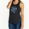 Coupon 🎁 Life Is Good® Jet Black 'Life Is Good' Floral Crusher Hi-Low Tank - 👩 Women & Plus 🥰