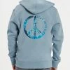 Hot Sale 👏 Life Is Good® Smoky Blue Tie-Dye Peace Zip-Up Hoodie - Men 🌟