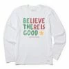Budget 🧨 Life Is Good® Cloud White 'Believe There Is Good' Star Crusher Long-Sleeve Tee - Men 👏