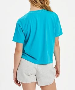 Discount 🥰 Life Is Good® Island Blue 'Adventure Makes Me Happy' Short-Sleeve Boxy Tee - 👩 Women & Plus 🔔 -Life Is Good®-shop zu107089143 alt 2 tm1658318919