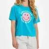 Discount 🥰 Life Is Good® Island Blue 'Adventure Makes Me Happy' Short-Sleeve Boxy Tee - 👩 Women & Plus 🔔