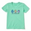 Flash Sale 🔔 Life Is Good® Spearmint Green 'Life Is Eggscellent' Crusher V-Neck Tee - 👩 Women & Plus 🥰