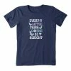 Cheap 🥰 Life Is Good® Darkest Blue 'Gonna Be Alright' Crusher-Lite Crewneck Tee - 👩 Women 💯
