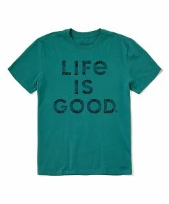 Top 10 👍 Life Is Good® Spruce Green 'Life Is Good' Crusher Crewneck Tee - Men & Big 🧨