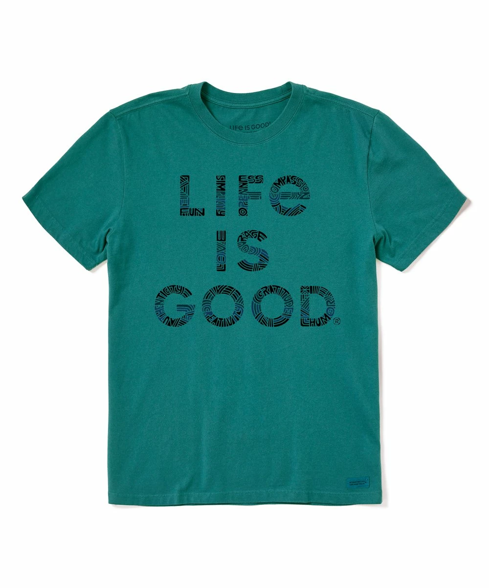 Top 10 👍 Life Is Good® Spruce Green 'Life Is Good' Crusher Crewneck Tee - Men & Big 🧨 1 Top 10 👍 Life Is Good® Spruce Green 'Life Is Good' Crusher Crewneck Tee - Men & Big 🧨