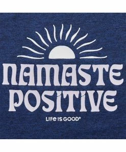 Wholesale ✔️ Life Is Good® Darkest Blue Cationic Active 'Namaste Positive' Racerback Tank - 👩 Women & Plus ⌛ -Life Is Good®-shop zu107090105 alt 2 tm1658251437