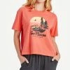 Brand new 🤩 Life Is Good® Mango Orange 'Go Places' Short-Sleeve Boxy Tee - 👩 Women 💯