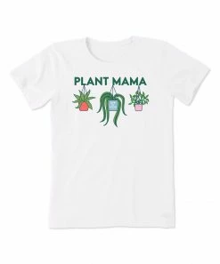 Cheapest ❤️ Life Is Good® Cloud White 'Plant Mama' Crusher Crewneck Tee - Plus 💯