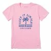 Deals ⌛ Life Is Good® Happy Pink 'Keep It Simple' Crusher-Lite Crewneck Tee - 👩 Women & Plus 🔥