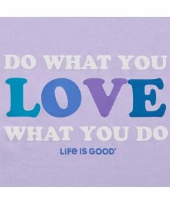 Flash Sale 👏 Life Is Good® Lilac Purple Cationic Active Stack Crewneck Tee - 👩 Women ✔️ -Life Is Good®-shop zu107090606 alt 2 tm1658251437