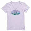 Coupon ⌛ Life Is Good® Lilac Purple 'Life Is Good' Landscape Crusher-Lite Crewneck Tee - Plus 🛒