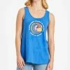 Best Pirce 🤩 Life Is Good® Royal Blue Textured 'Happiness Wave' Tank - 👩 Women & Plus 🥰