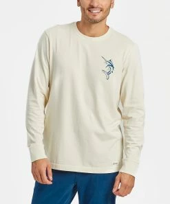 Budget 🛒 Life Is Good® Putty White 'From Sea To Shining Sea' Marlin Long-Sleeve Tee - Big ✔️ -Life Is Good®-shop zu107090893 alt 2 tm1658318919