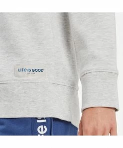 Top 10 🌟 Life Is Good® Light Heather Gray 'Optimist' Simply True Pullover - 👩 Women 👍 -Life Is Good®-shop zu107091031 alt 4 tm1658253129
