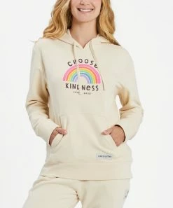 Top 10 👍 Life Is Good® Putty White 'Kindness' Simply True Hoodie - 👩 Women 🌟
