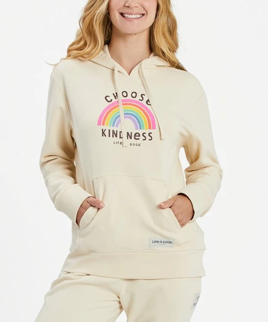 Top 10 👍 Life Is Good® Putty White 'Kindness' Simply True Hoodie - 👩 Women 🌟 1 Top 10 👍 Life Is Good® Putty White 'Kindness' Simply True Hoodie - 👩 Women 🌟