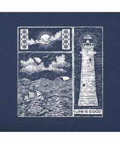 Coupon ⌛ Life Is Good® Darkest Blue 'Life Is Good' Woodblock Sea Crusher Crewneck Tee - Men 😀 8 Coupon ⌛ Life Is Good® Darkest Blue 'Life Is Good' Woodblock Sea Crusher Crewneck Tee - Men 😀 -Life Is Good®-shop zu107095974 alt 3 tm1658253129